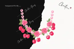 Pink Girly Valentines Clipart | Valentine's Day PNG Product Image 2