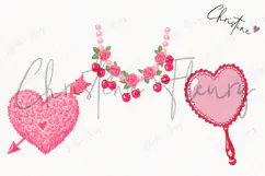 Pink Girly Valentines Clipart | Valentine's Day PNG Product Image 3