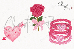 Pink Girly Valentines Clipart | Valentine's Day PNG Product Image 3