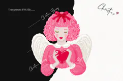 Pink Girly Valentines Clipart | Valentine's Day PNG Product Image 2