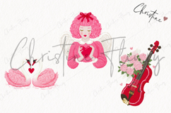Pink Girly Valentines Clipart | Valentine's Day PNG Product Image 3