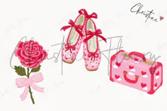 Pink Girly Valentines Clipart | Valentine's Day PNG Product Image 3