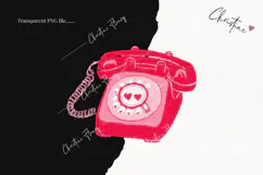 Pink Girly Valentines Clipart | Valentine's Day PNG Product Image 2