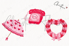 Pink Girly Valentines Clipart | Valentine's Day PNG Product Image 3