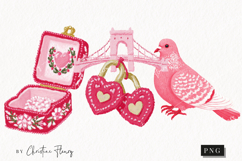Pink Girly Valentines Clipart | Valentine's Day PNG Product Image 1