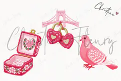 Pink Girly Valentines Clipart | Valentine's Day PNG Product Image 3