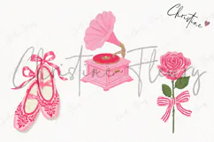 Pink Girly Valentines Clipart | Valentine's Day PNG Product Image 3