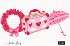Pink Girly Valentines Clipart | Valentine's Day PNG Product Image 1
