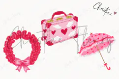 Pink Girly Valentines Clipart | Valentine's Day PNG Product Image 3