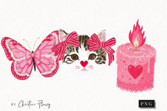 Pink Girly Valentines Clipart | Valentine's Day PNG Product Image 1