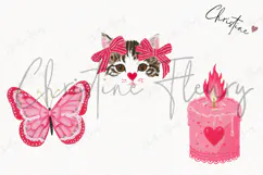 Pink Girly Valentines Clipart | Valentine's Day PNG Product Image 3