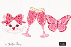 Pink Girly Valentines Clipart | Valentine's Day PNG Product Image 1