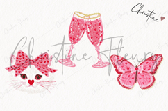 Pink Girly Valentines Clipart | Valentine's Day PNG Product Image 3