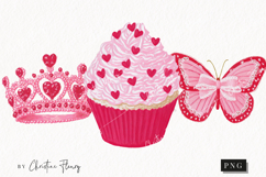 Pink Girly Valentines Clipart | Valentine's Day PNG Product Image 1
