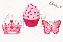 Pink Girly Valentines Clipart | Valentine's Day PNG Product Image 3