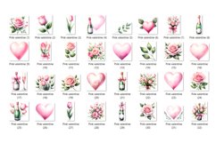 Pink Valentine Clipart Bundle Watercolor Cliparts