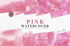 Pink Watercolor Sublimation Digital Paper Product Image 1