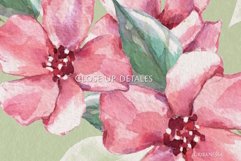 Watercolor floral pattern | Digital paper with pink flowers Product Image 4