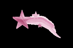 Pink watercolor ink stars brush art element graphic Product Image 2