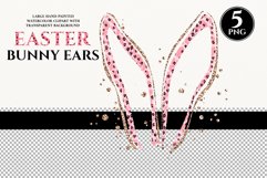 My first Easter, Easter bunny png, floral sublimation, boho png, bunny ears, Easter sublimation, leopard print bunny, leopard baby, Easter bundles, baptism baby, cartoon bunny ears, cute animals, golden glitter, pink leopard pattern, card decoration; roma