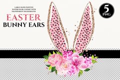 My first Easter, Easter bunny png, floral sublimation, boho png, bunny ears, Easter sublimation, leopard print bunny, leopard baby, Easter bundles, baptism baby, cartoon bunny ears, cute animals, golden glitter, pink leopard pattern, card decoration; roma