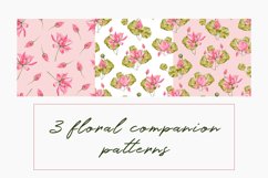 Hand Drawn Watercolor Floral Companion Seamless Prints