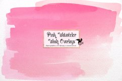 Pink Watercolor Wash Overlays Product Image 1