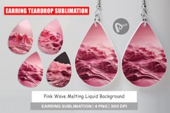 Earring Teardrop Pink Wave Liquid Product Image 1