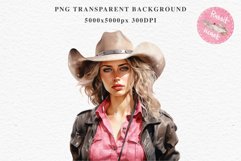 Pink Western Blonde Cowgirl Stetson Wild West Vintage Women PNG Decor Art Image Watercolor Transparent Print illustration sublimation creepy printable digital watercolor Western Cowboy Women Stetson Hat floral, Wild West clipart, vintage american women ho