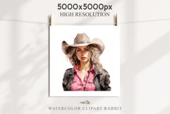 Pink Western Blonde Cowgirl Stetson Wild West Vintage Women PNG Decor Art Image Watercolor Transparent Print illustration sublimation creepy printable digital watercolor Western Cowboy Women Stetson Hat floral, Wild West clipart, vintage american women ho