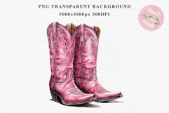 Pink Western Cowboy Boots Wild West Clipart Decor Vintage Art Image Watercolor Transparent Print illustration sublimation creepy printable digital  watercolor Western Cowboy Boots, Wild West clipart, cowboy, vintage american decoration art image