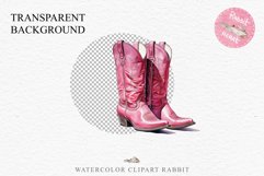 Pink Western Cowboy Boots Wild West Clipart Decor Vintage Art Image Watercolor Transparent Print illustration sublimation creepy printable digital watercolor Western Cowboy Boots, Wild West clipart, cowboy, vintage american decoration art image