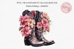 Pink Western Cowboy Boots Wild West Clipart Floral Vintage Art Image Watercolor Transparent Print illustration sublimation creepy printable digital watercolor Western Cowboy Boots, Wild West clipart, cowboy, vintage american decoration art image