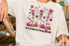 Pink Western Skeleton PNG, Halloween Skeleton Design Product Image 2