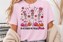 Pink Western Skeleton PNG, Halloween Skeleton Design Product Image 3