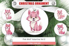Ornament Pink Wolf Valentine Product Image 1