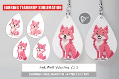 Earring Pink Wolf Valentine Product Image 1