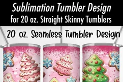 Pink Cookies Seamless 20 oz Sublimation Tumbler Design Product Image 4