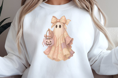Halloween PNG Ghost Pumpkin Coquette Sublimation Design Product Image 2