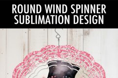 Rustic Pink Snowman Wind Spinner Sublimation Design Product Image 5