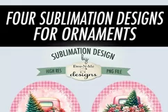 Pink Truck Christmas Ornament Designs | 4 PNG Files Add Name Product Image 6