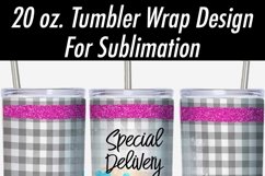 20 oz Tumbler Sublimation Special Delivery Pink Truck Product Image 2