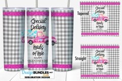 20 oz Tumbler Sublimation Special Delivery Pink Truck Product Image 1