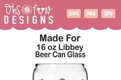 Boho Flowers Girl for Beer Can Glass Seamless Wrap SVG Product Image 2