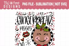Gingerbread kisses animal print sublimation PNG Product Image 2