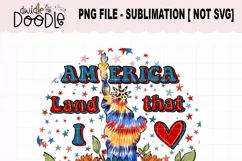 America Land That I love Sublimation PNG | Hand Drawn Product Image 2