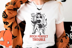 Vintage Halloween Pin-Up Girl Poster | Retro PNG SVG Product Image 2