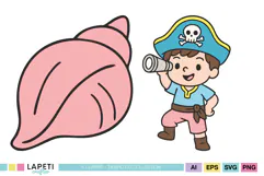 pirate nursery illustration