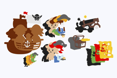 Cute Pirate Elements 3D SVG Product Image 3