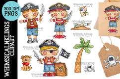Pirate Pals Clipart |Pirate Sublimation Pirate DTF Product Image 1